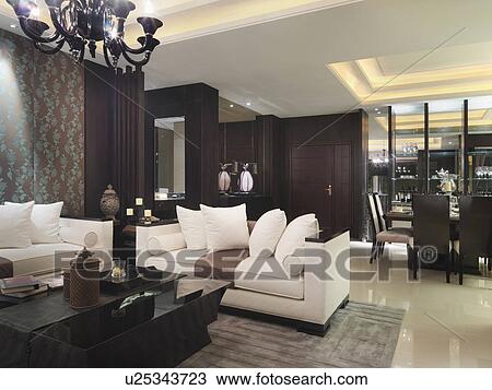 Living room in modern interior View Large Photo Image Stock Image - Living room in modern interior. Fotosearch