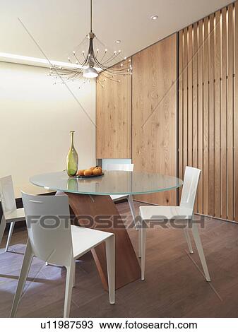 Modern glass dining table View Large Photo Image Stock Image - Modern glass dining table. Fotosearch