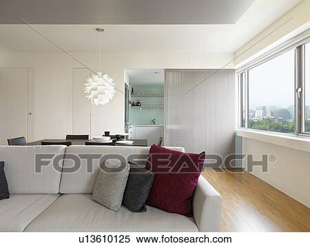 Modern living room with hardwood floor View Large Photo Image Stock Photography - Modern living room with hardwood floor. Fotosearch
