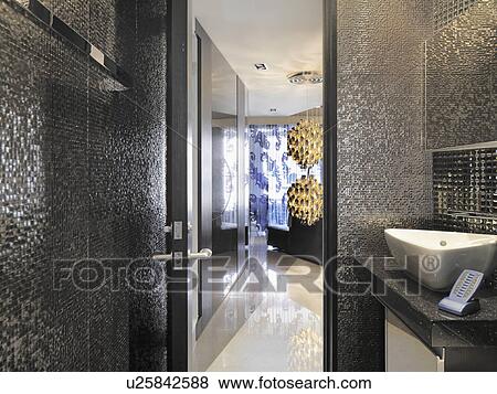Stock Photo - Mosaic tile bathroom. Fotosearch