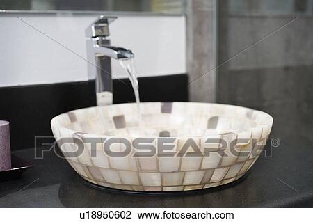 Mosaic tile sink View Large Photo Image Stock Image - Mosaic tile sink. Fotosearch