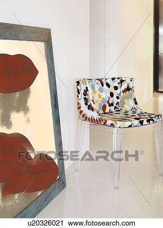 Stock Image - Multi colored modern chair. Fotosearch