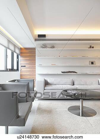 Neutral modern living room View Large Photo Image Stock Image - Neutral modern living room. Fotosearch