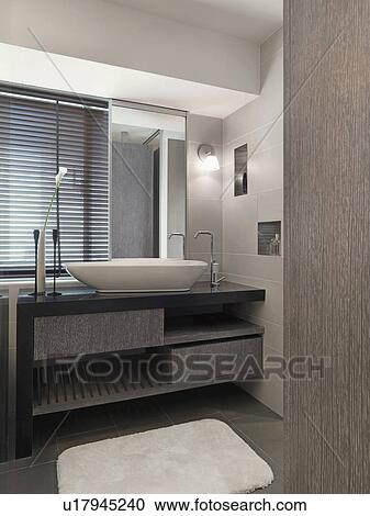 Sink and countertop in modern bathroom View Large Photo Image Stock Image - Sink and countertop in modern bathroom. Fotosearch