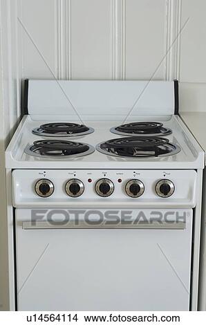 Picture - Small White Stove. Fotosearch