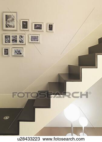 Staircase in modern home View Large Photo Image Stock Image - Staircase in modern home. Fotosearch