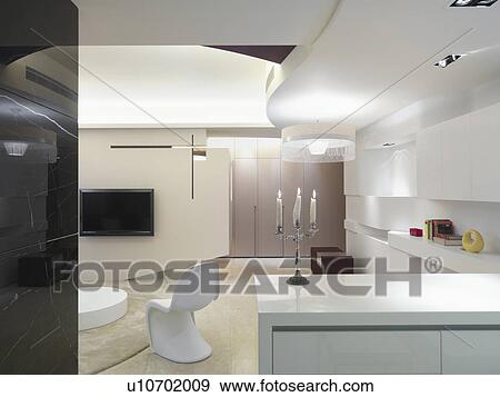 White modern interior View Large Photo Image Stock Photo - White modern interior. Fotosearch