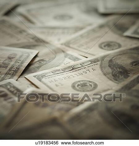 Stock Photograph - 100 dollar bills. Fotosearch