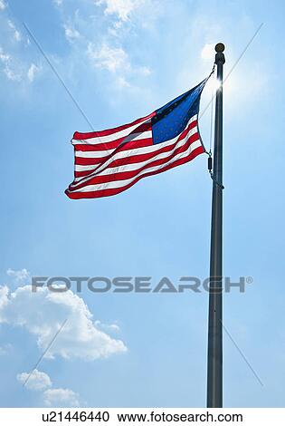 Stock Image - American flag. Fotosearch