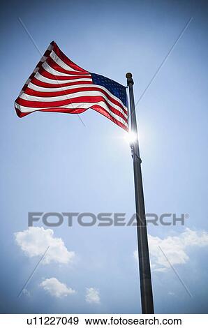 Stock Photo - American flag. Fotosearch