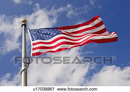 Stock Photo - American flag. Fotosearch