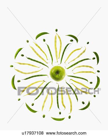 Apple beans and peas View Large Photo Image Stock Photo - Apple beans and peas. Fotosearch