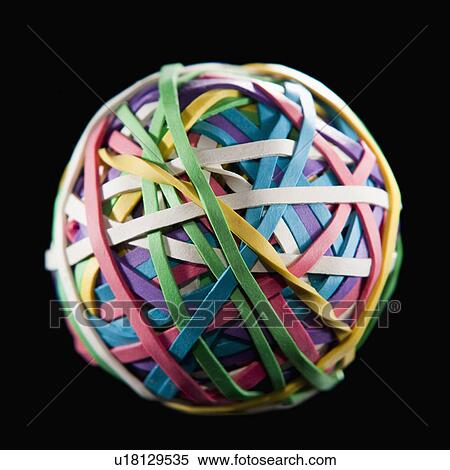 Ball of colorful rubber bands View Large Photo Image Stock Photography - Ball of colorful rubber bands. Fotosearch