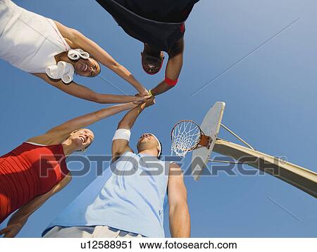 Stock Image - Basketball players. Fotosearch