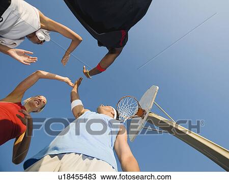 Stock Image - Basketball players. Fotosearch