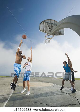 Stock Photo - Basketball players. Fotosearch