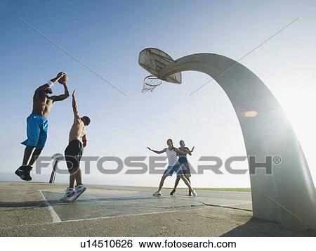 Stock Photograph - Basketball players. Fotosearch