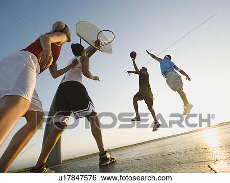 Stock Photograph - Basketball players. Fotosearch
