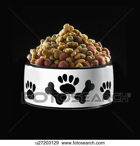 Bowl of dog food View Large Photo Image Stock Photo - Bowl of dog food. Fotosearch