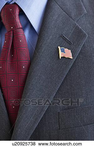 Business suit with pin of American flag on lapel View Large Photo Image Stock Photo - Business suit with pin of American flag on lapel. Fotosearch
