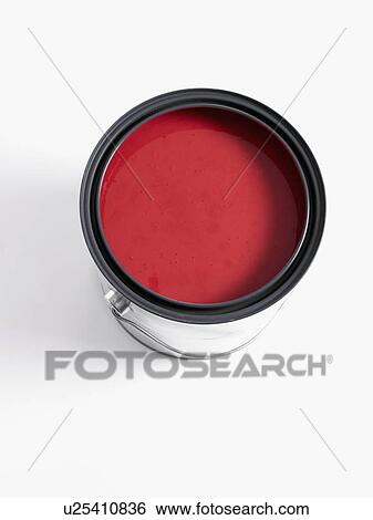 Stock Photograph - Can of red paint. Fotosearch