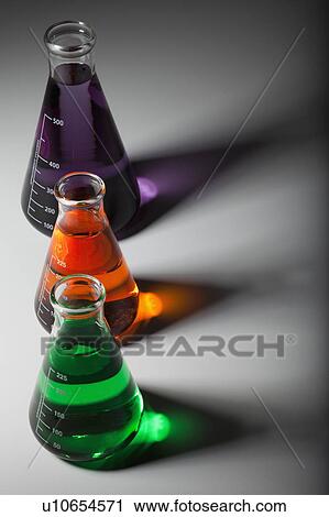 Stock Image - Chemistry beakers. Fotosearch