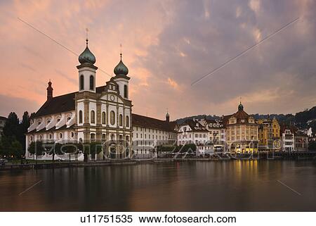 Stock Photography - Church at dawn. Fotosearch