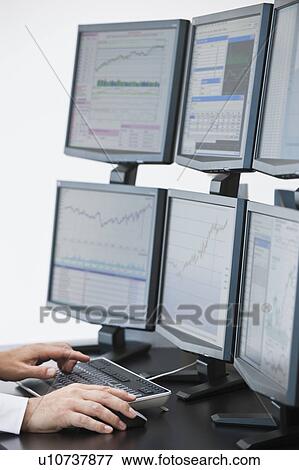 Computer monitors View Large Photo Image Stock Photo - Computer monitors. Fotosearch