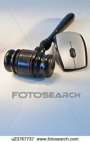 Computer mouse and gavel View Large Photo Image Stock Photo - Computer mouse and gavel. Fotosearch