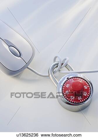 Stock Photograph - Computer mouse and lock. Fotosearch