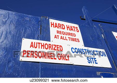 Stock Image - Construction signs. Fotosearch