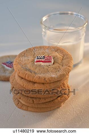Cookies and milk View Large Photo Image Stock Photo - Cookies and milk. Fotosearch