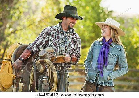 Stock Image - Couple talking. Fotosearch