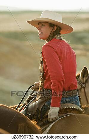 Stock Image - Cowgirl. Fotosearch
