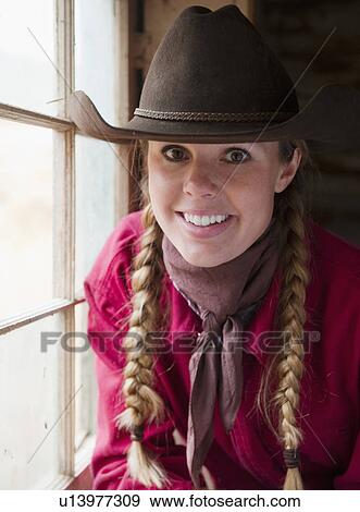 Stock Photo - Cowgirl. Fotosearch