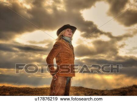 Stock Photo - Cowgirl. Fotosearch