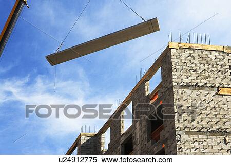 Crane at construction site View Large Photo Image Stock Photography - Crane at construction site. Fotosearch