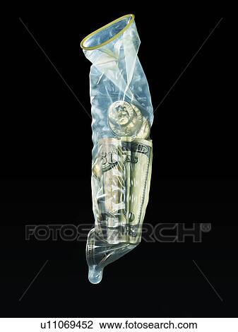 Currency in condom View Large Photo Image Stock Photo - Currency in condom. Fotosearch - Search Stock Photography, Print Pictures, Images, and Photo Clip Art