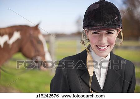 Stock Photograph - Equestrian rider. Fotosearch