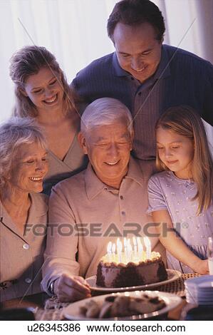 Family birthday celebration View Large Photo Image Stock Photograph - Family birthday celebration. Fotosearch