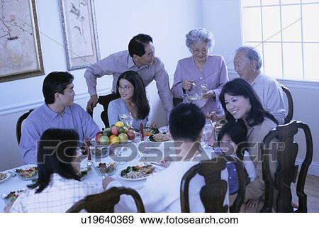 Family dinner View Large Photo Image Stock Photo - Family dinner. Fotosearch