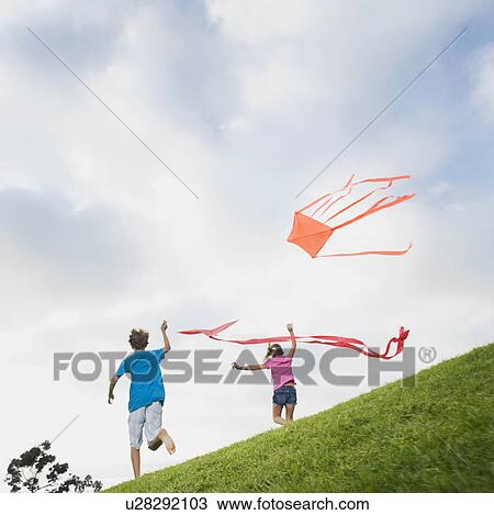 Stock Image - Flying kites. Fotosearch