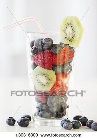 Stock Image - Glass of fruit. Fotosearch