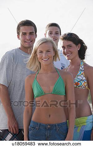 Stock Image - Group of teens. Fotosearch