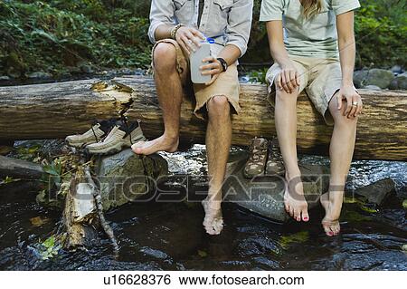 Stock Photograph - Hikers resting. Fotosearch