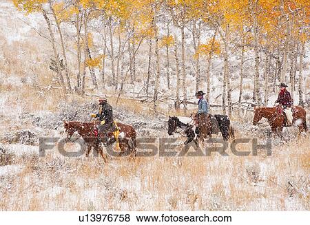Stock Photo - Horseback riders. Fotosearch