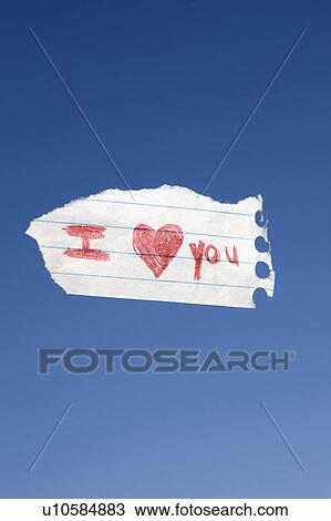 Stock Image - I love you note. Fotosearch