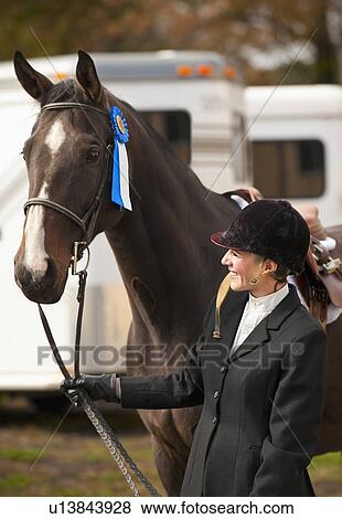 Jockey and horse View Large Photo Image Stock Photo - Jockey and horse. Fotosearch