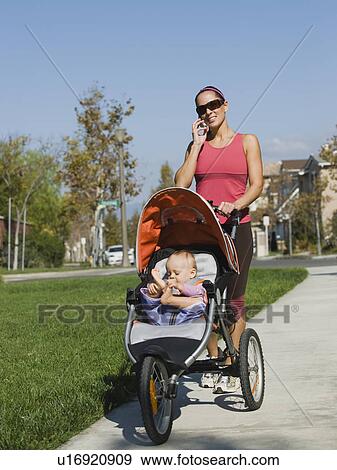 Stock Photo - Jogger and baby. Fotosearch
