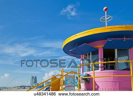 Stock Photograph - Life guard station. Fotosearch